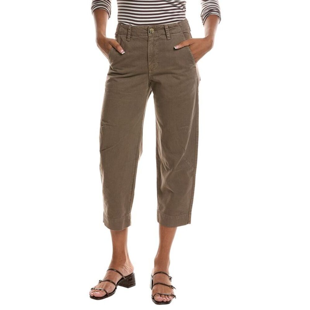 Velvet By Graham & Spencer Womens Daria Sanded Twill Pant, Brown